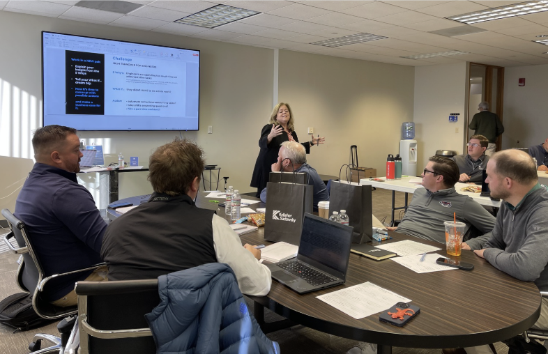 Erin Moran McCormick leading AI training session
